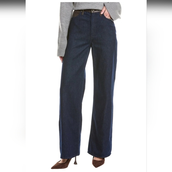 rag & bone Denim - Rag & Bone Lori Mid Rise Wide Leg Jeans In Mid-Rinse Combo Size 30